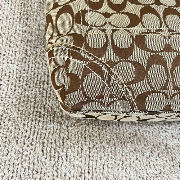 Coach Tan and Brown Signature Crossbody Bag - Picture 2 of 9
